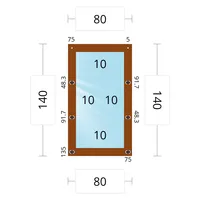 Мягкое окно 80x140 см, для веранды, беседки